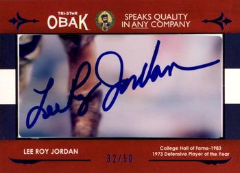 2011 TriStar Obak - Cut Signatures Blue #NNO Lee Roy Jordan Front