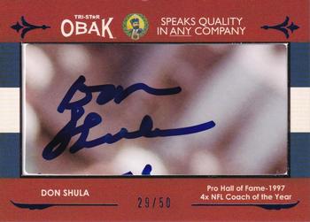 2011 TriStar Obak - Cut Signatures Blue #NNO Don Shula Front