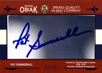 2011 TriStar Obak - Cut Signatures Blue #NNO Pat Summerall Front