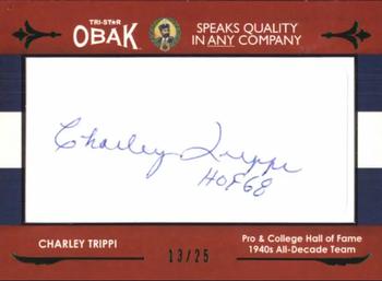 2011 TriStar Obak - Cut Signatures Green #NNO Charley Trippi Front