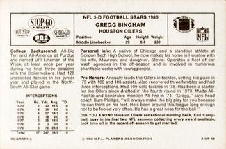 1980 Stop-N-Go #9 Gregg Bingham Back