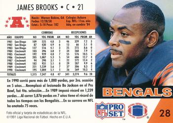 1991 Pro Set Spanish #28 James Brooks Back