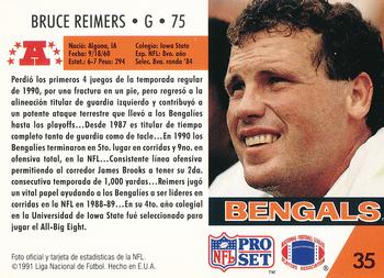 1991 Pro Set Spanish #35 Bruce Reimers Back