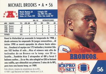 1991 Pro Set Spanish #56 Michael Brooks Back