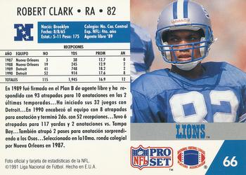 1991 Pro Set Spanish #66 Robert Clark Back