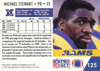 1991 Pro Set Spanish #125 Michael Stewart Back