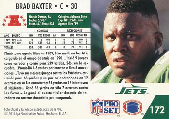 1991 Pro Set Spanish #172 Brad Baxter Back