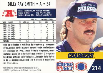 1991 Pro Set Spanish #214 Billy Ray Smith Back