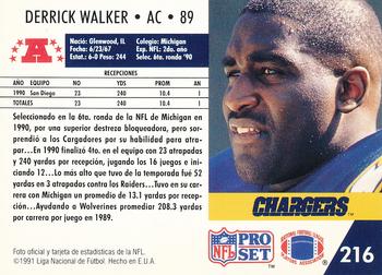 1991 Pro Set Spanish #216 Derrick Walker Back