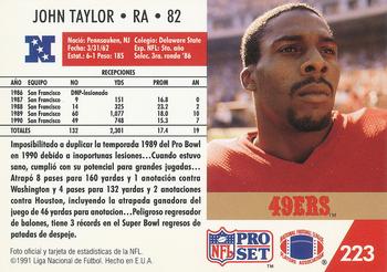 1991 Pro Set Spanish #223 John Taylor Back