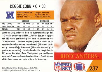 1991 Pro Set Spanish #237 Reggie Cobb Back