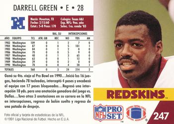 1991 Pro Set Spanish #247 Darrell Green Back