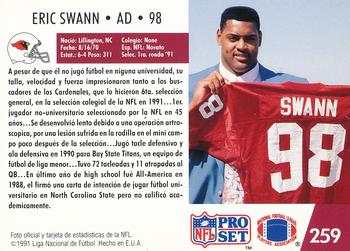 1991 Pro Set Spanish #259 Eric Swann Back
