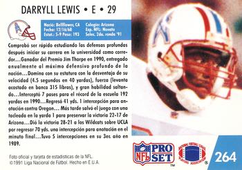 1991 Pro Set Spanish #264 Darryll Lewis Back