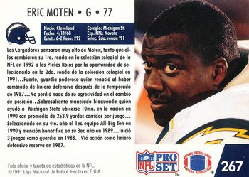 1991 Pro Set Spanish #267 Eric Moten Back