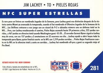 1991 Pro Set Spanish #281 Jim Lachey Back