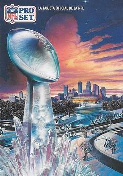 1991 Pro Set Spanish #E4 Super Bowl XXVI Logo Front