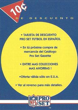 1991 Pro Set Spanish #NNO 10-cent Discount Front