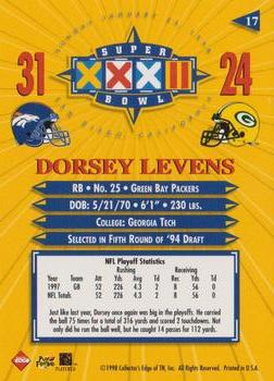 1998 Collector's Edge Super Bowl XXXII #17 Dorsey Levens Back