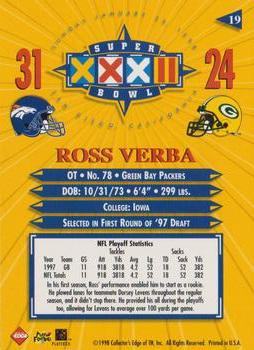 1998 Collector's Edge Super Bowl XXXII #19 Ross Verba Back