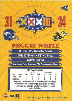 1998 Collector's Edge Super Bowl XXXII - Silver #22 Reggie White Back