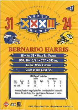 1998 Collector's Edge Super Bowl XXXII - Silver #23 Bernardo Harris Back