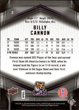 2012 SPx #3 Billy Cannon Back