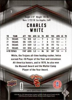 2012 SPx #7 Charles White Back