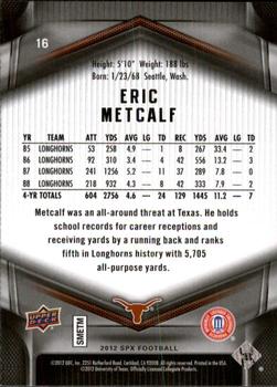 2012 SPx #16 Eric Metcalf Back