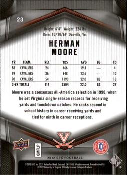 2012 SPx #23 Herman Moore Back