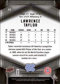2012 SPx #33 Lawrence Taylor Back