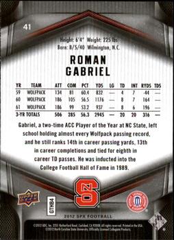 2012 SPx #41 Roman Gabriel Back