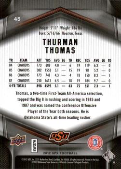 2012 SPx #45 Thurman Thomas Back