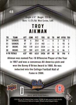 2012 SPx #48 Troy Aikman Back