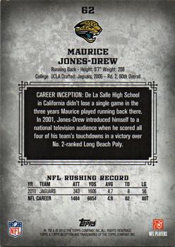 2012 Topps Inception #62 Maurice Jones-Drew Back