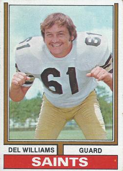 1974 Topps Parker Brothers Pro Draft #42 Del Williams Front