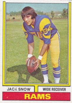 1974 Topps Parker Brothers Pro Draft #83 Jack Snow Front