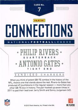 2012 Panini Prestige - Connections #7 Philip Rivers / Antonio Gates Back