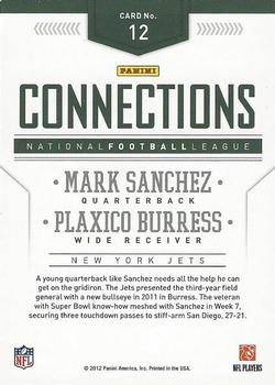 2012 Panini Prestige - Connections #12 Mark Sanchez / Plaxico Burress Back