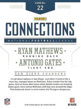 2012 Panini Prestige - Connections #22 Ryan Mathews / Antonio Gates Back