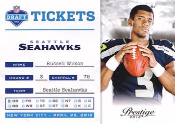 2012 Panini Prestige - NFL Draft Tickets #31 Russell Wilson Front