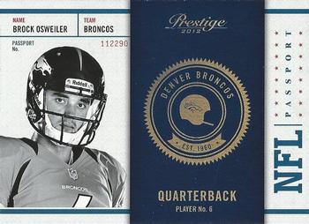2012 Panini Prestige - NFL Passport #15 Brock Osweiler Front