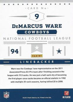 2012 Panini Prestige - Stars of the NFL #9 DeMarcus Ware Back