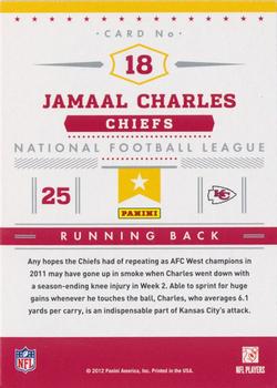 2012 Panini Prestige - Stars of the NFL #18 Jamaal Charles Back