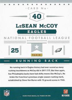 2012 Panini Prestige - Stars of the NFL #40 LeSean McCoy Back