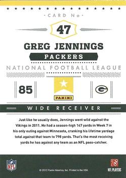 2012 Panini Prestige - Stars of the NFL #47 Greg Jennings Back