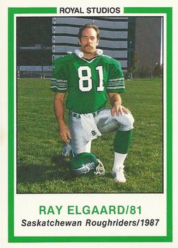 1987 Saskatchewan Roughriders #NNO Ray Elgaard Front
