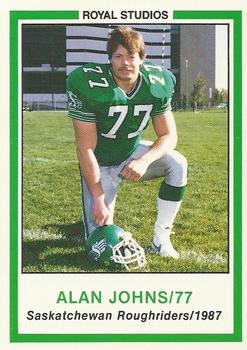 1987 Saskatchewan Roughriders #NNO Alan Johns Front