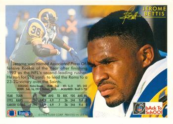 1994 NFL Properties Back to School #NNO Jerome Bettis Back