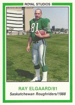 1988 Saskatchewan Roughriders #NNO Ray Elgaard Front